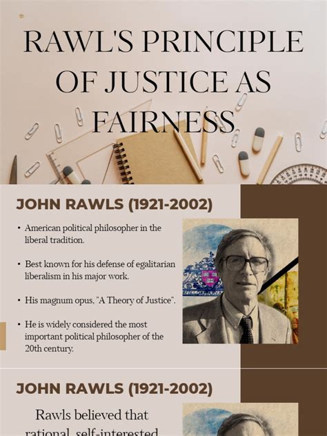 Group 6 Rawls Principle of Justice As Fairness 2 | PDF | John Rawls | Justice