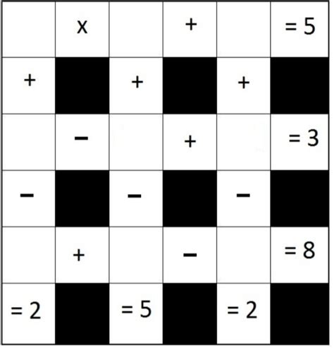 Cross Math Puzzle