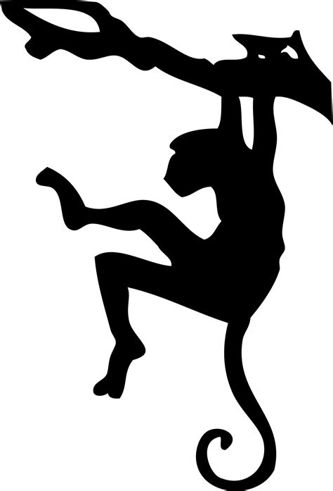 Clipart - monkey silhouette