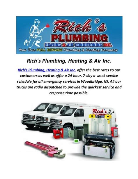 Plumbers In Woodbridge, NJ : Rich's Plumbing, Heating & Air Inc.