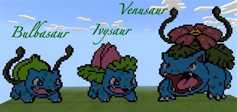 Bulbasaur Evolution Pixel Art | Minecraft Amino