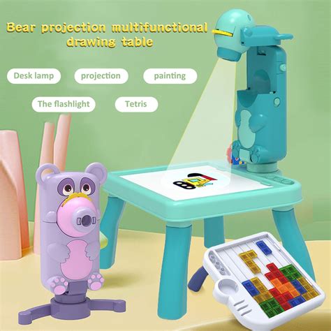 Generic 4 In1 Drawing Projector Camera Children's Interactive Drawing Table Drafting Table Kids ...
