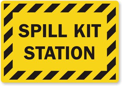 Chemical Hazard Spill Kit Station Label, SKU: LB-1495 - MySafetySign.com