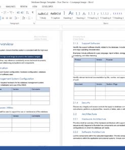 Database Design Document Template (MS Word) – Technical Writing Tools