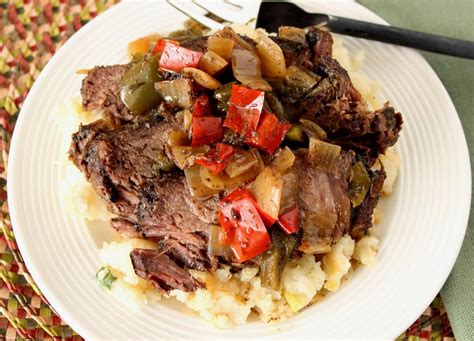 Slow Cooker Beef with Peppers Recipe - Kudos Kitchen by Renee