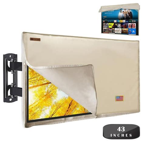 IC ICLOVER 43" 600D Outdoor TV Cover Weatherproof for Slim TVs ...