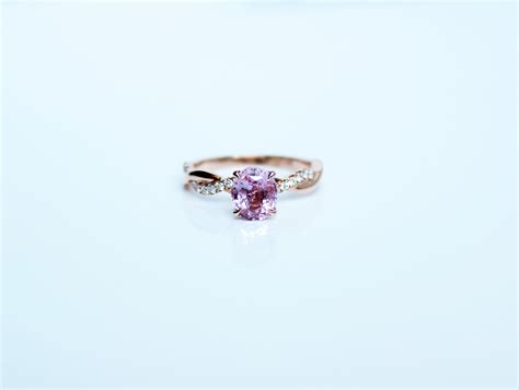 Natural pink sapphire engagement ring by The Diamond Consultants ...