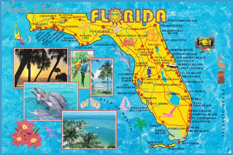 Florida Map Tourist Attractions - TravelsFinders.Com