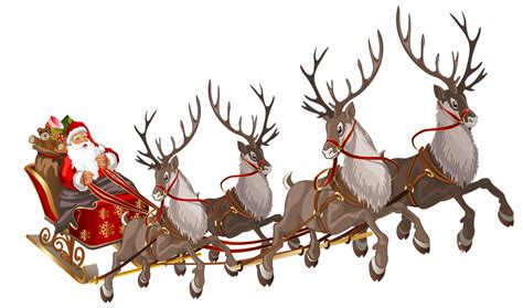 Santa Claus with Sleigh PNG Clipart Image by pngchristian on DeviantArt