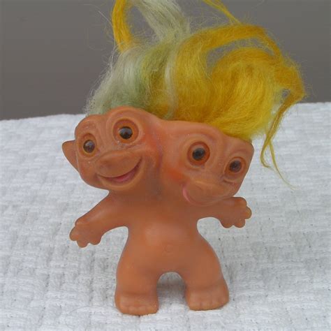 Vintage Two Headed Troll Doll by thehappymagpie on Etsy