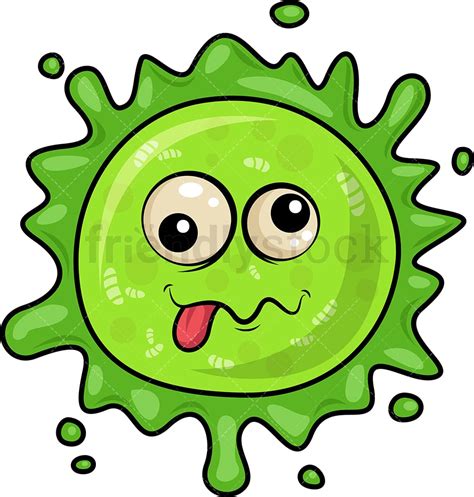 Funny Germ Cartoon Clipart Vector - FriendlyStock