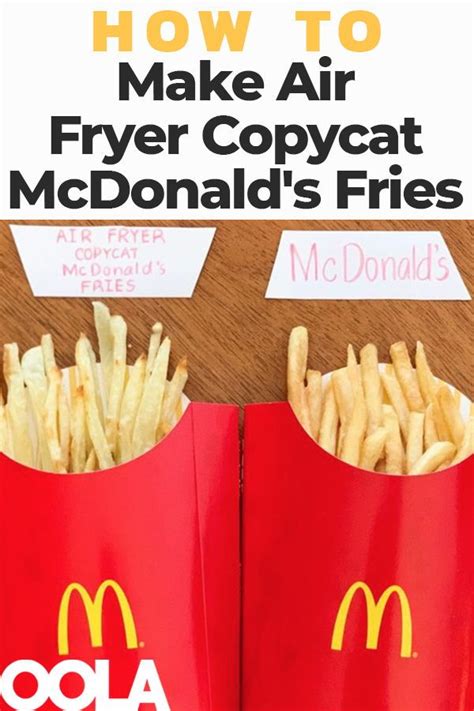 How To Make Copycat McDonald's Fries In Your Air Fryer | Recipe | Mcdonalds fries, Air fryer ...