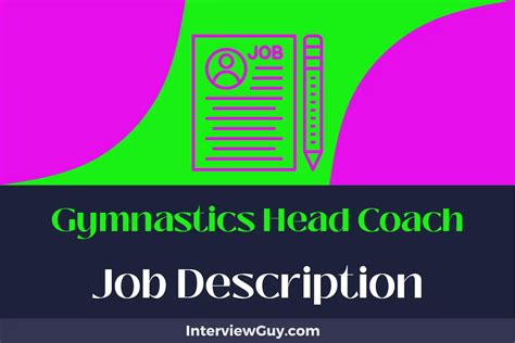 Gymnastics Head Coach Job Description [Updated for 2024]