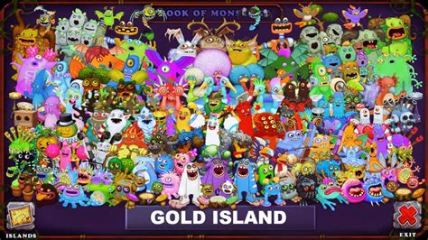 FAN MADE (BASED ON YOUR REQUESTS) BOOK OF MONSTERS - Gold Island | My Singing Monsters Gold ...