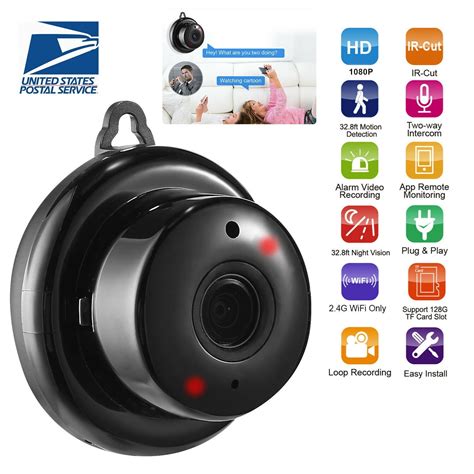 Wireless Micro Camera,HD 1080P Nanny Cam,Small WiFi Security Camera with Two-Way Audio,Night ...