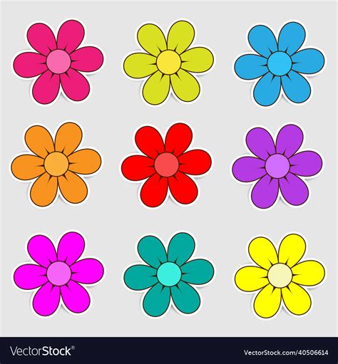 Colourful Printable Flower