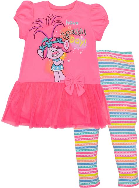 DreamWorks Trolls Poppy Toddler Girls Fashion Pullover T-Shirt Legging ...