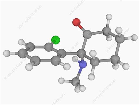 Ketamine drug molecule - Stock Image - F004/6425 - Science Photo Library