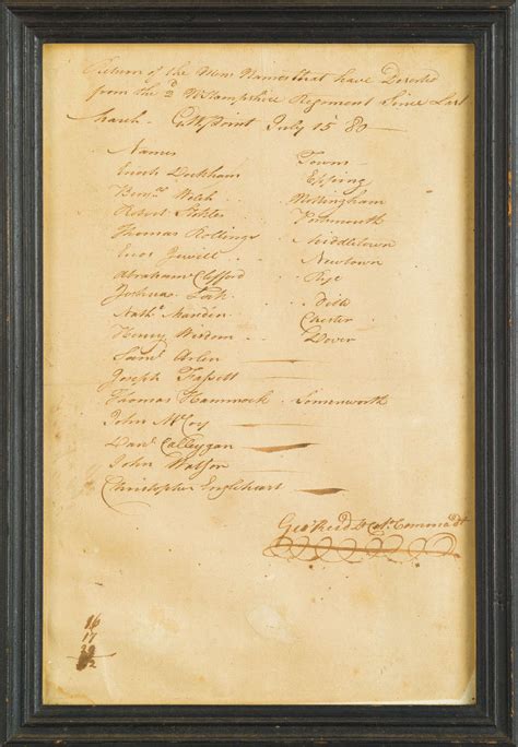 LIST OF AMERICAN REVOLUTIONARY WAR SOLDIERS WHO DESERTED FROM THE SECOND NEW HAMPSHIRE REGIMENT ...