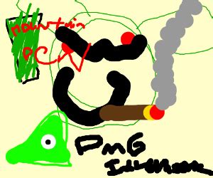 mlg shrek smoking illuminati - Drawception