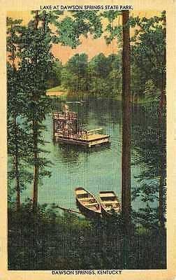 Dawson Springs State Park Kentucky KY 1940s Lake at State Park Vintage ...