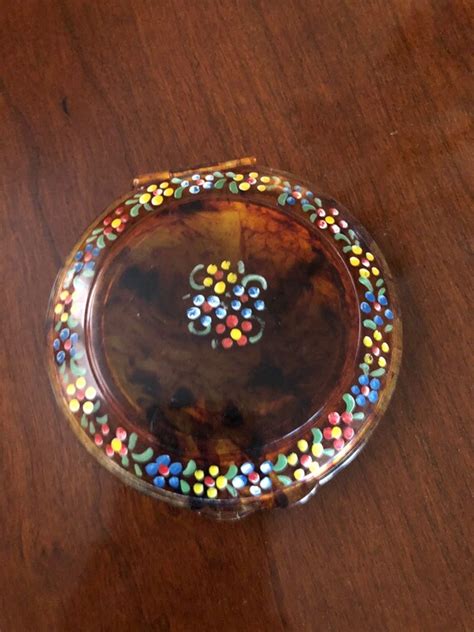 Vintage MAVCO Tortoise Shell Lucite Color Compact wit… - Gem