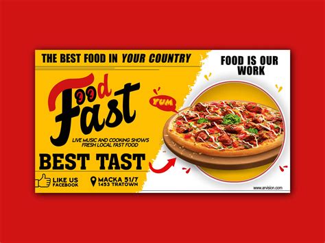 Fast Food Banner | Food banner, Food, Food design