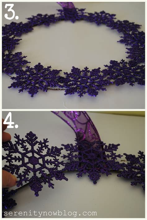 Serenity Now: Glitter Snowflake Wreath (Leftover Ornaments)