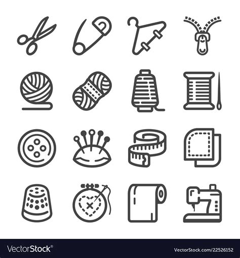 Sewing icon Royalty Free Vector Image - VectorStock