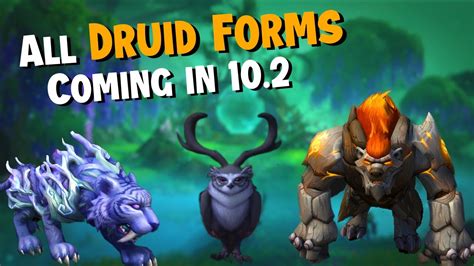 ALL Possible Druid Forms coming in Patch 10.2 (Season 3) - Wow Dragonflight - YouTube