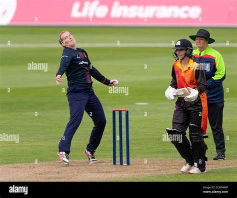 Sophie Ecclestone bowling for Thunder in a Rachael Heyhoe Flint Trophy ...