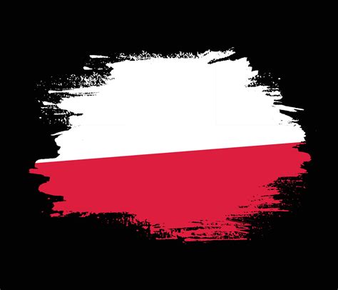 New hand paint brush Poland flag vector 16854509 Vector Art at Vecteezy