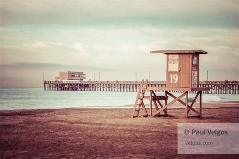 Newport Beach Print Lifeguard Stand Art Large Canvas | Etsy