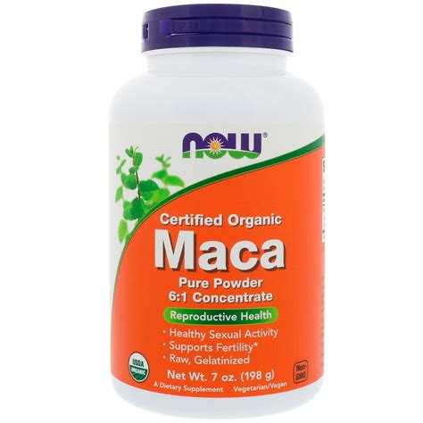 Now Foods Certified Organic Maca, Pure Powder, 7 oz (198 g) - Walmart.com - Walmart.com