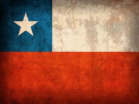 Chile Flag Vintage Distressed Finish Mixed Media by Design Turnpike ...