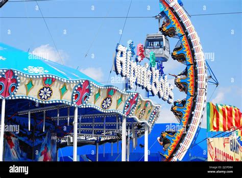 Alpine Bobs and other midway carnival rides at the State Fair of Texas ...