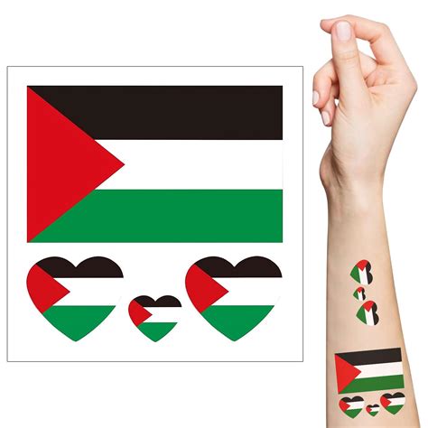 Buy Mayoii 10 Sheets Palestine Temporary Tattoo Stickers, Waterproof ...