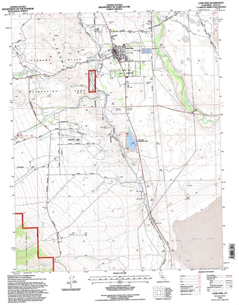 Lone Pine topographic map, CA - USGS Topo Quad 36118e1