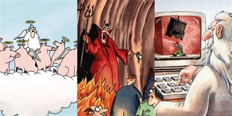 Gary Larson's 10 Funniest Far Side Comics About Heaven And Hell