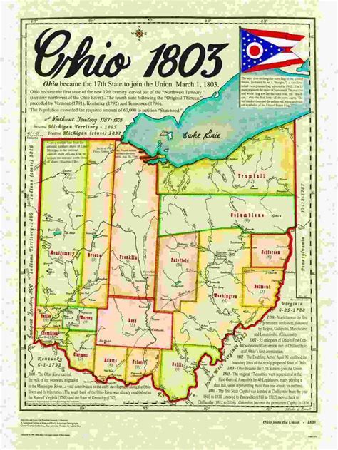 Ohio state history map. | Ohio history, Ohio map, Genealogy map