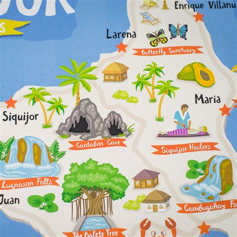 Siquijor Illustrated Map Poster – Pinspired Philippines by CausPlanet Inc.