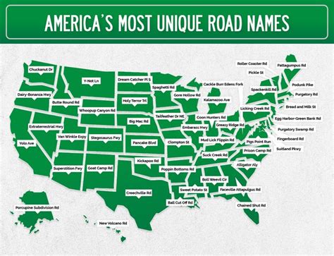 Humorous road or street names in the U.S. | Street names, Names, Holy terror