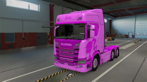 SCANIA R HIGHROOF BARBIE SKIN | ETS2 mods