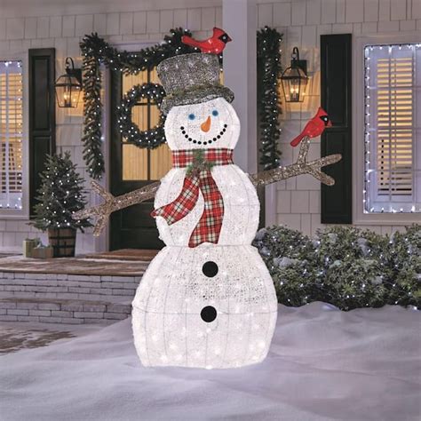 Outdoor Lighted Snowman