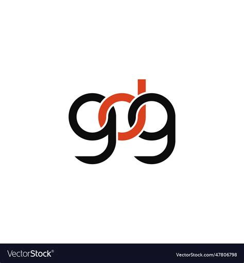 Letters gdg monogram logo design Royalty Free Vector Image