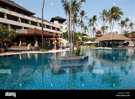 Nusa Dua Beach Hotel Pool Bali Indonesia Stock Photo - Alamy