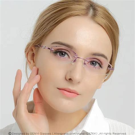 Elegant Rhinestone Eyeglass Frames For Women Prescription Glasses ...