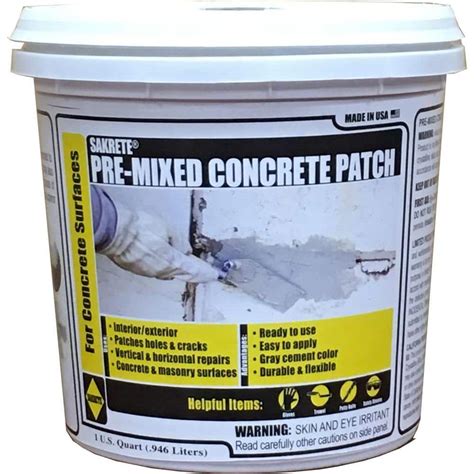 SAKRETE 1 Qt. Pre-Mixed Concrete Repair Patch-60205045 - The Home Depot