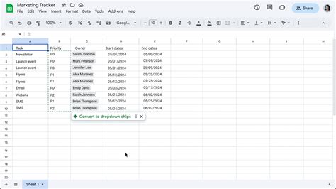 Google Workspace Updates: Easily convert data to dropdown chips in Google Sheets