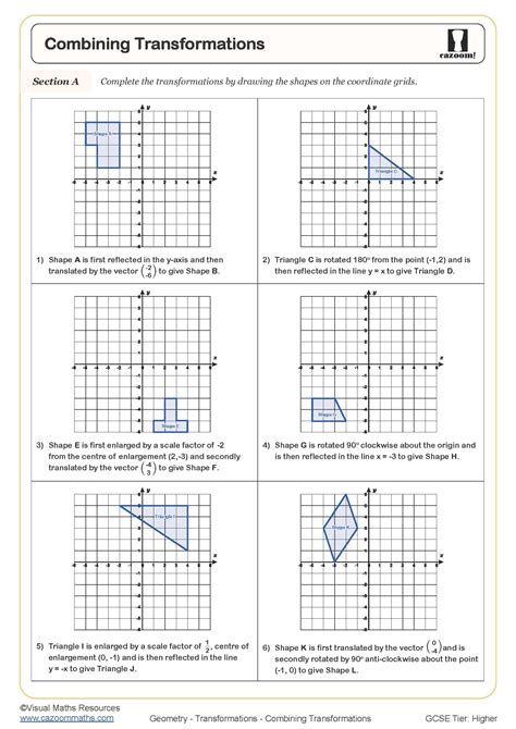 Transformation Worksheet Geometry